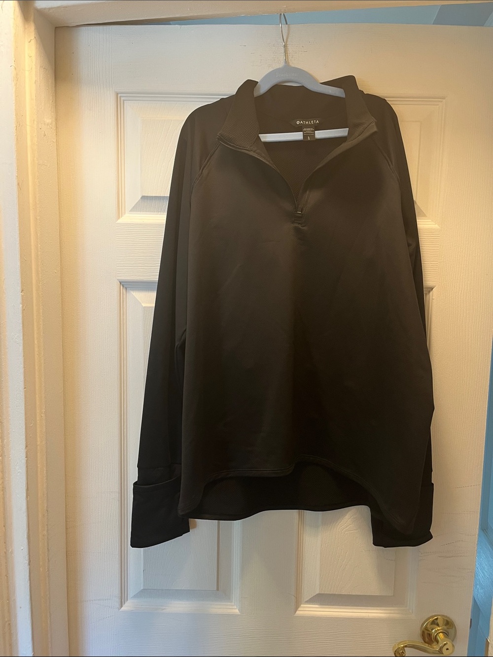 Athleta Black Half-Zip Pullover Sweatshirt